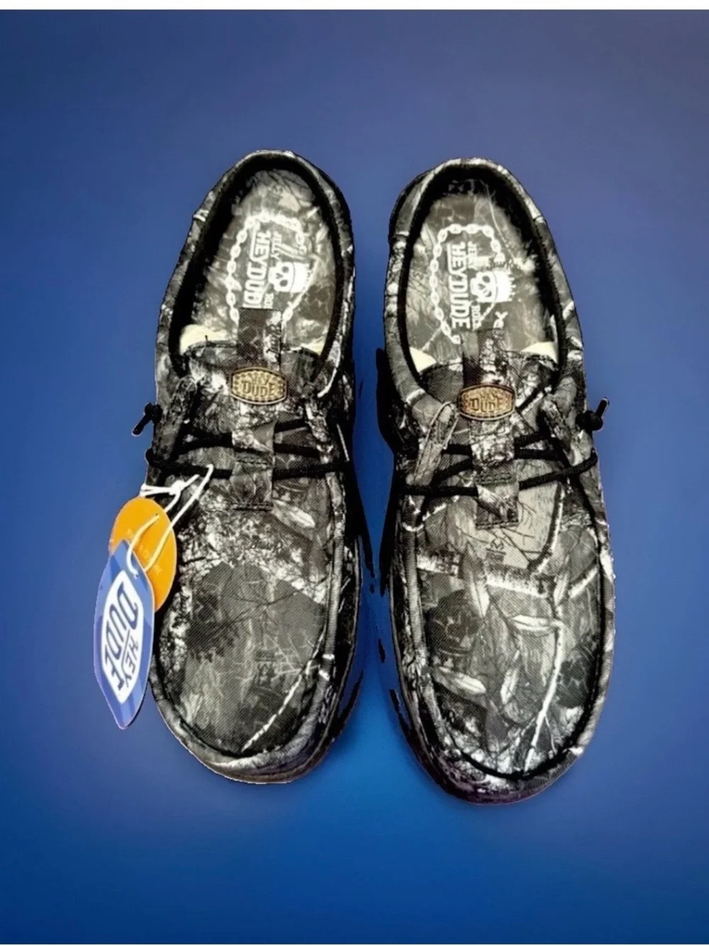 Hey Dude Helly Rill Wally Comf   Men’s Black / Camo  Slip-On size 11